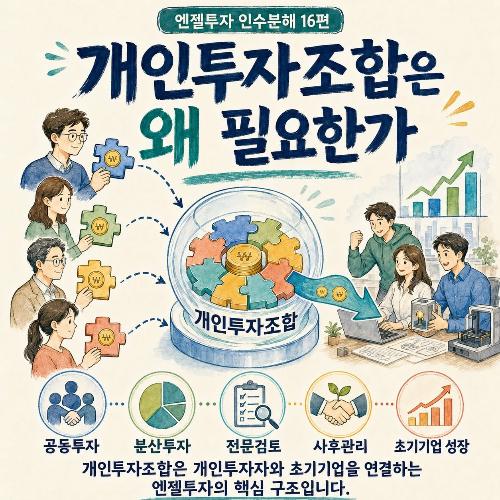 [엔젤투자 인수분해 : 초기투자의 핵심]15편-개인투자조합은 왜 필요한가