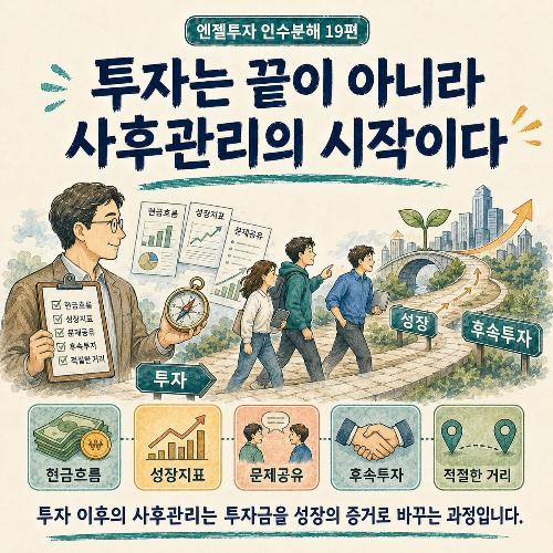 [엔젤투자 인수분해 : 초기투자의 핵심] 19편-투자는 끝이 아니라 사후관리의 시작이다