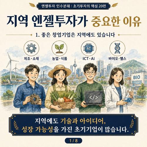 [엔젤투자 인수분해 : 초기투자의 핵심]20편-지역 엔젤투자가 중요한 이유